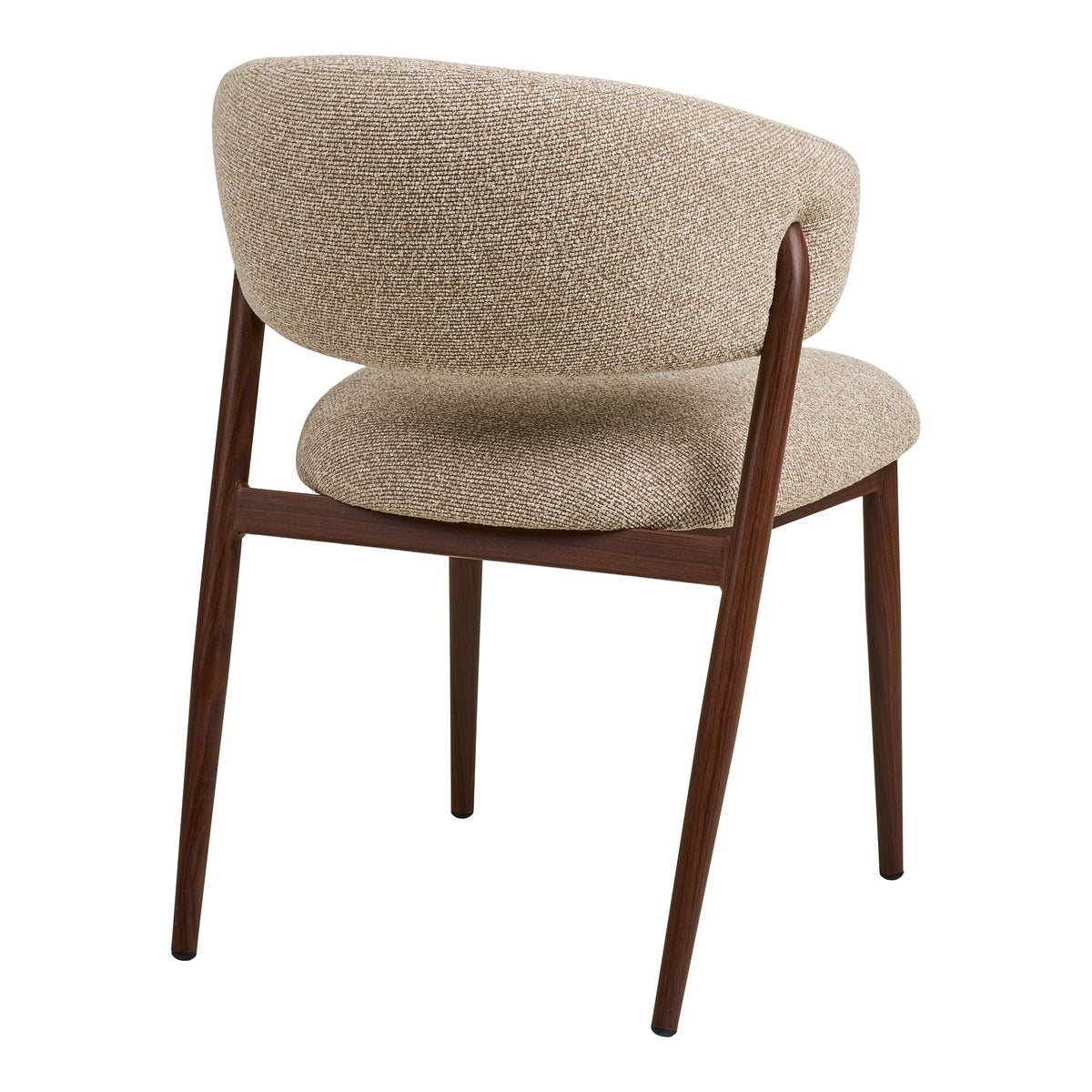 CAVI Chaise beige chiné Pieds brun foncé