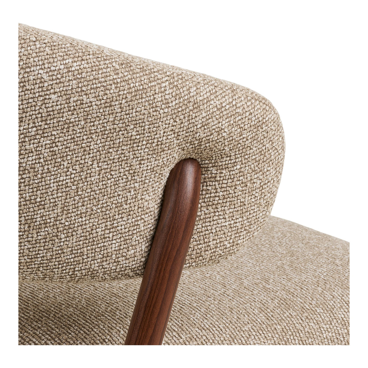 CAVI Chaise beige chiné Pieds brun foncé