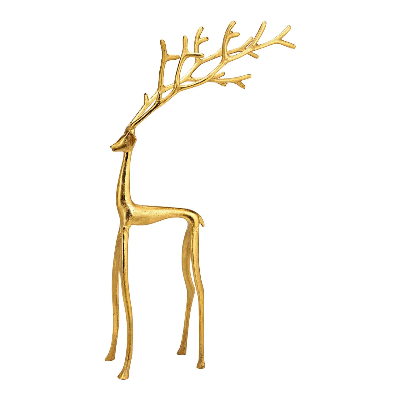 GRAND CERF métal or, argent ou noir -  H 59cm