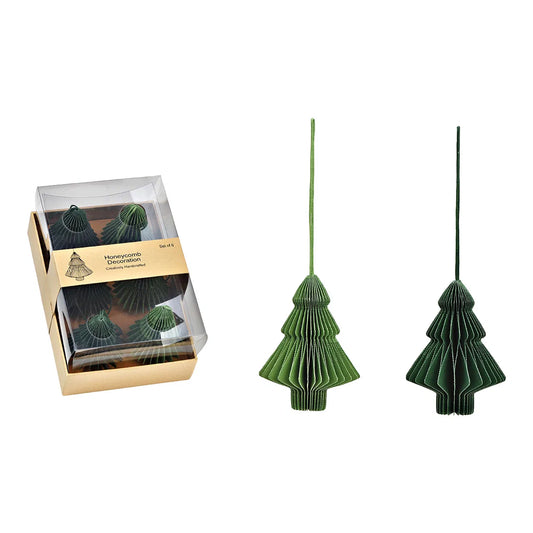 SET DE 6 Suspensions - sapin vert - D 5 CM