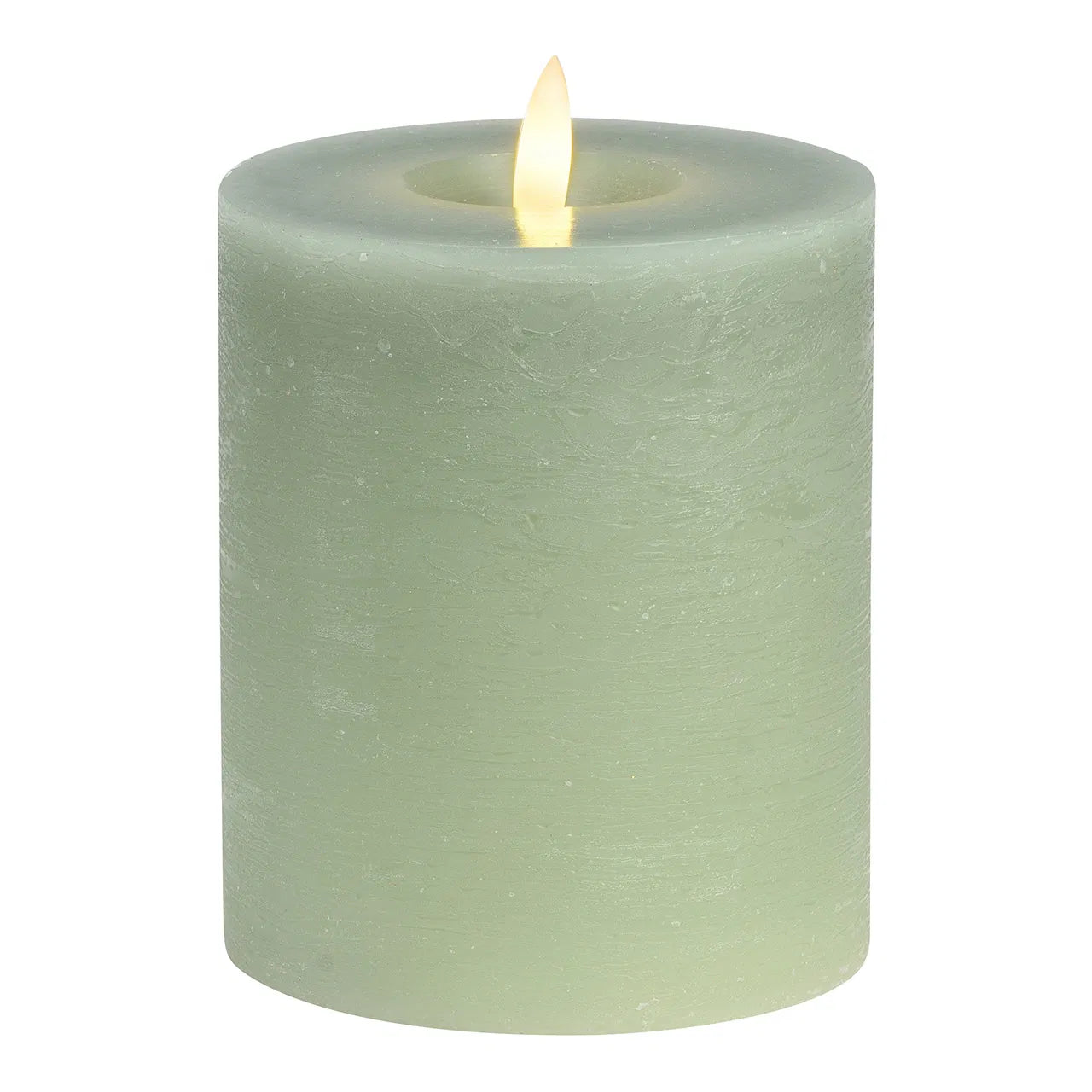 Bougie pilier LED sauge, lumière vacillante en cire