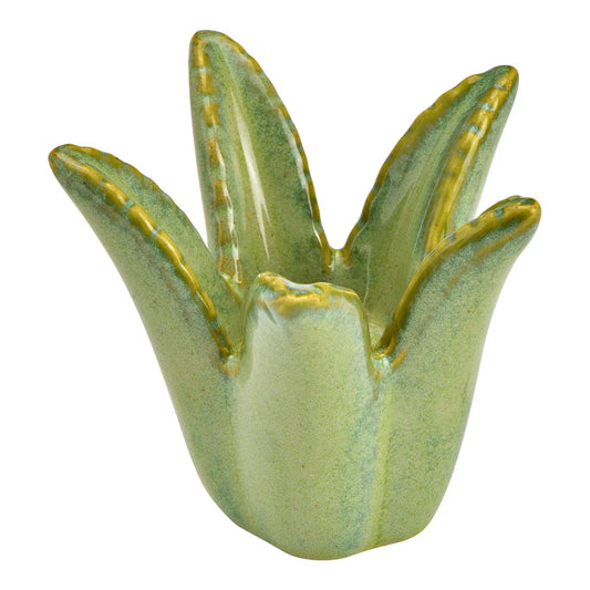 ALOE VERA  Bougeoir céramique vert