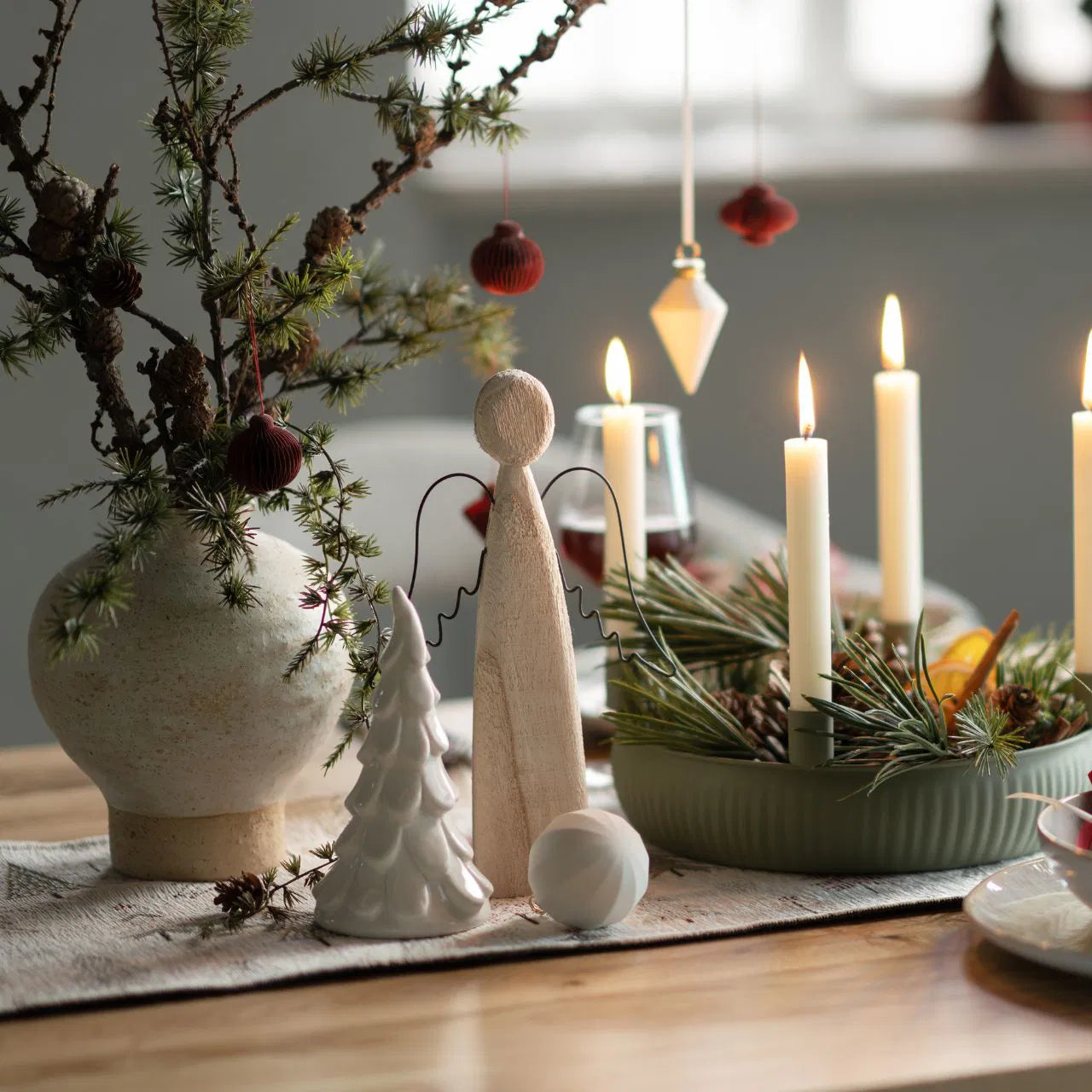 Chemin de table sapin de Noël L 183 cm