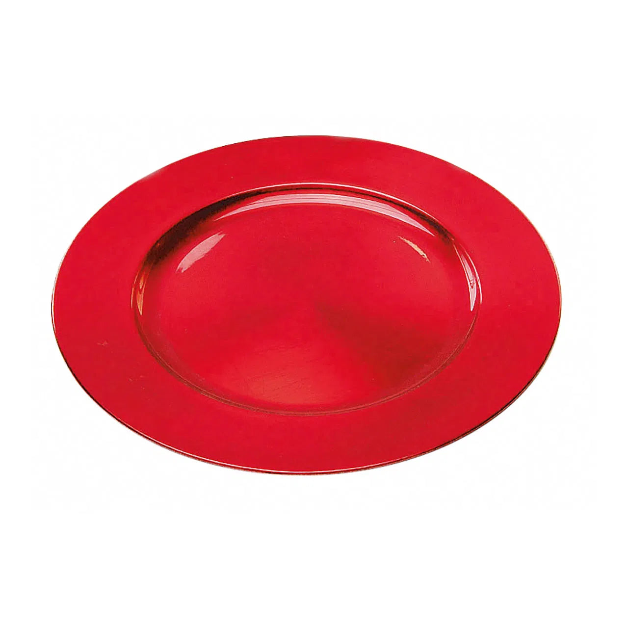 Assiette de présentation rouge D 33 cm