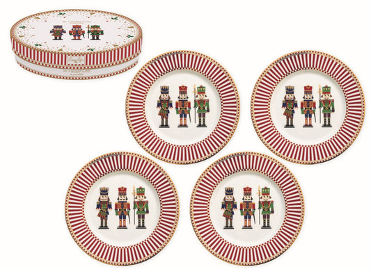 CASSE NOISETTE coffret de 4 assiettes à dessert