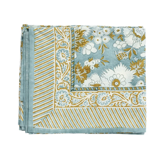 VISHNU - Nappe indienne bleu