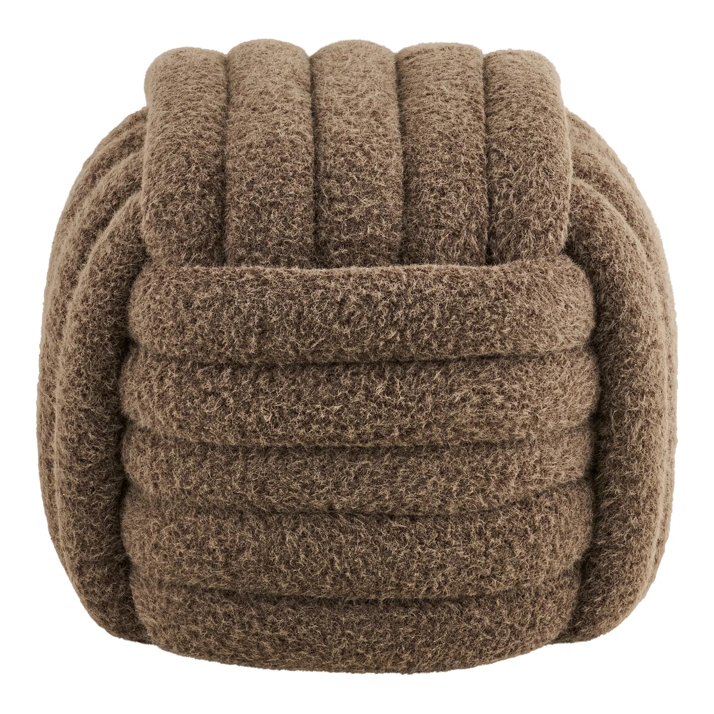 POUF polyester marron
