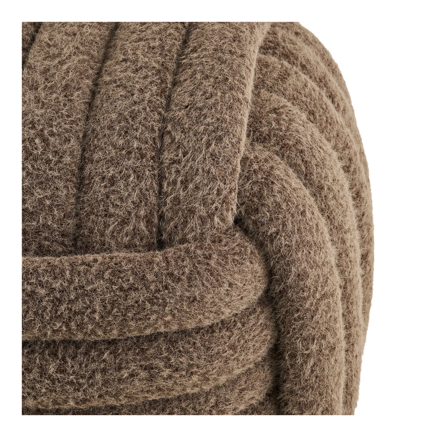 POUF polyester marron