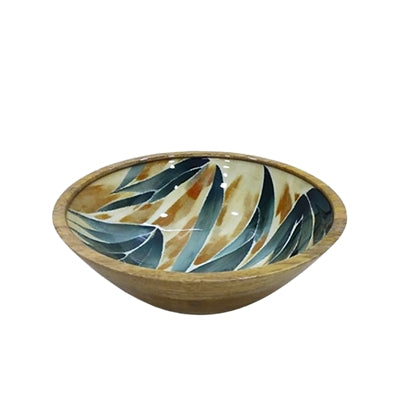 AGAVE saladier médium en bois de manguier émaillé D24