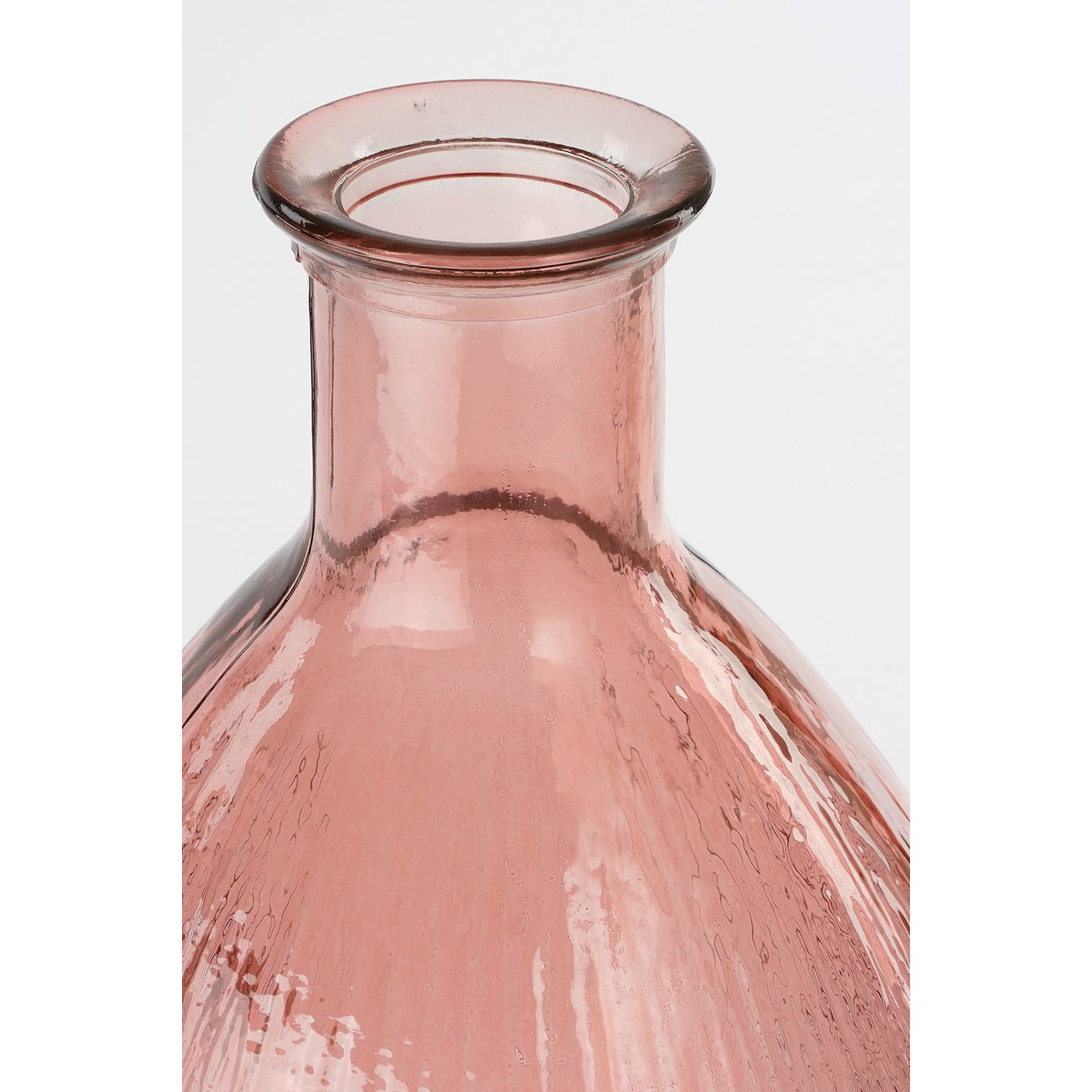 FIRENZA Vase Bouteille - H59 x Ø29 cm - Verre recyclé - Rose Clair