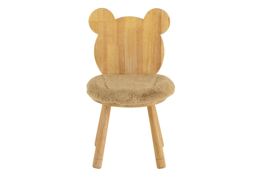 OURS - Chaise enfant ours bois naturel