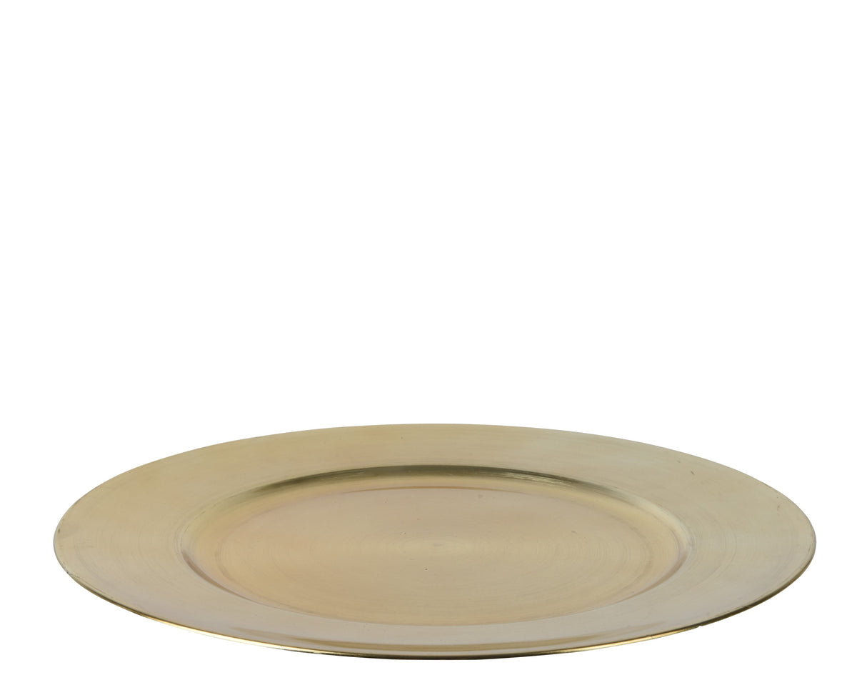 ASSIETTE déco plastique or D33 cm