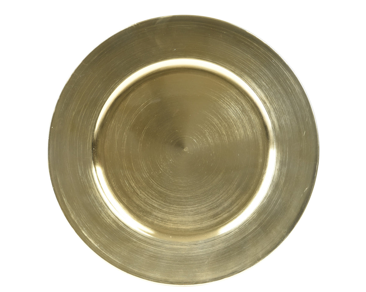 ASSIETTE déco plastique or D33 cm