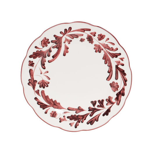 ROMANE assiette plate porcelaine rouge bordeaux