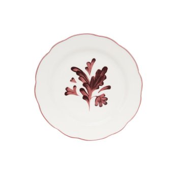 ROMANE assiette à dessert porcelaine rouge bordeaux