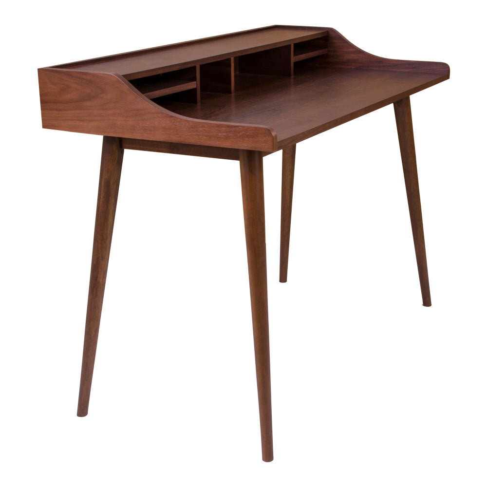 HELLERUP Bureau Placage Noyer - 120 cm