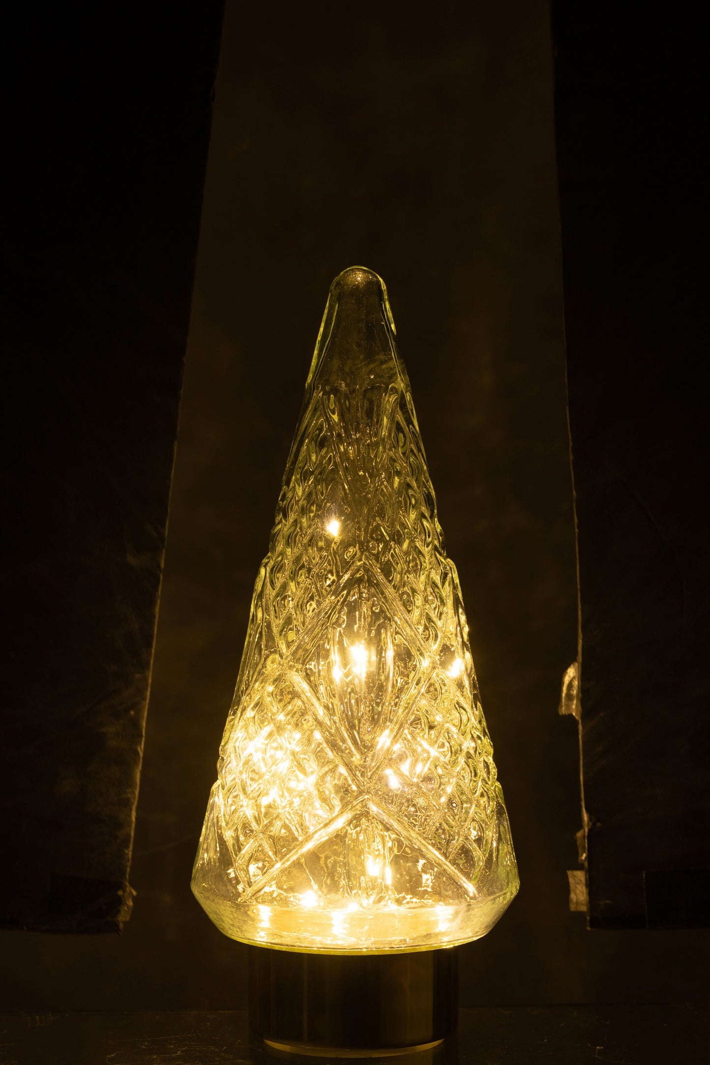 SAPIN LED - Verre transparent - H 35,5 cm