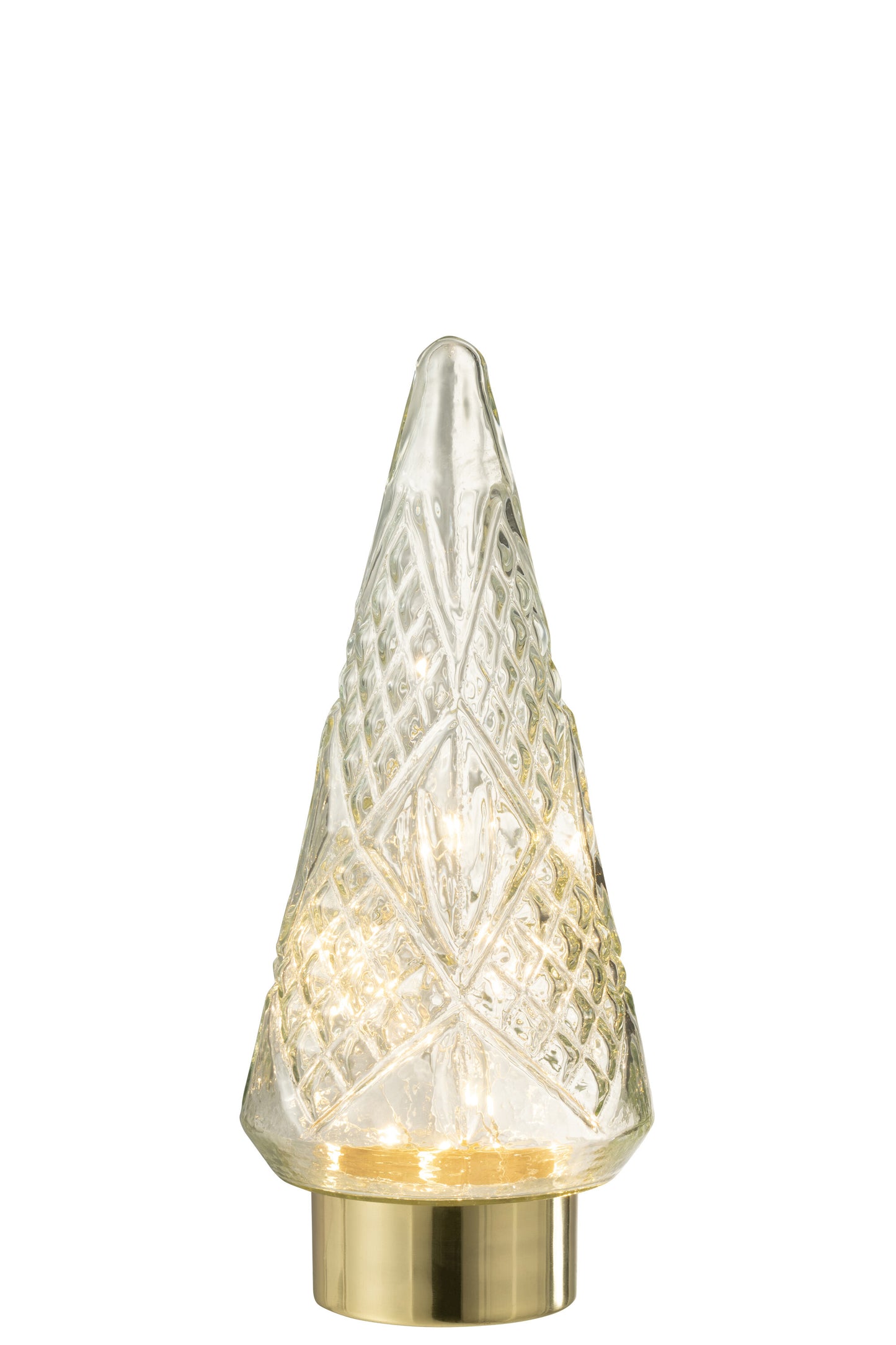 SAPIN LED - Verre transparent - H 35,5 cm