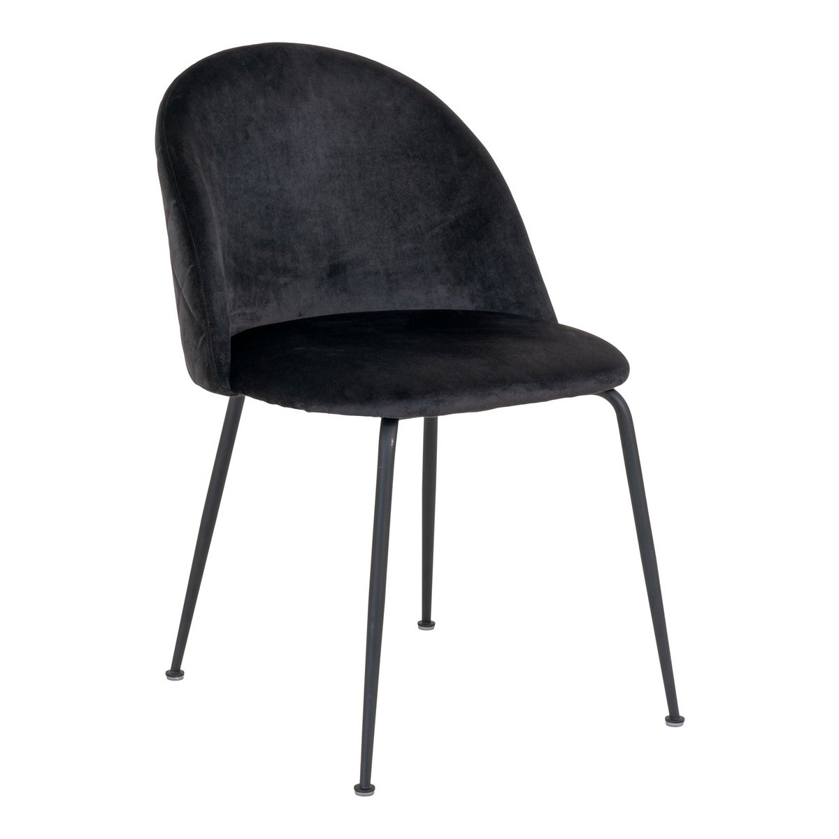 GENEVE - Chaise de salle à manger Noir/Noir  - lot de 2