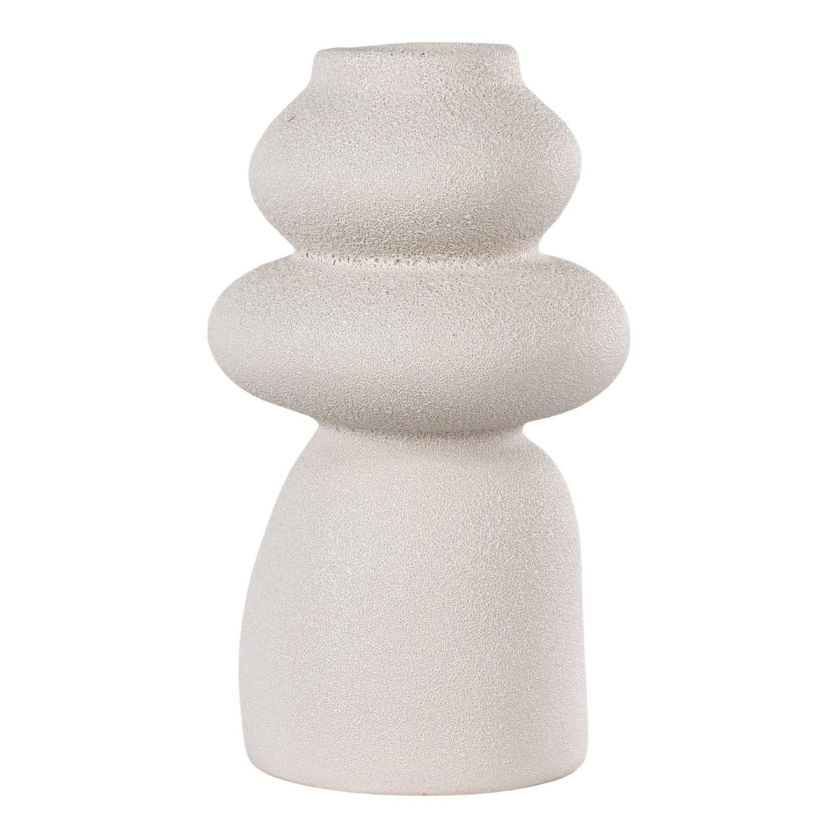 FIONA - Vase céramique Beige -H  26,5 cm