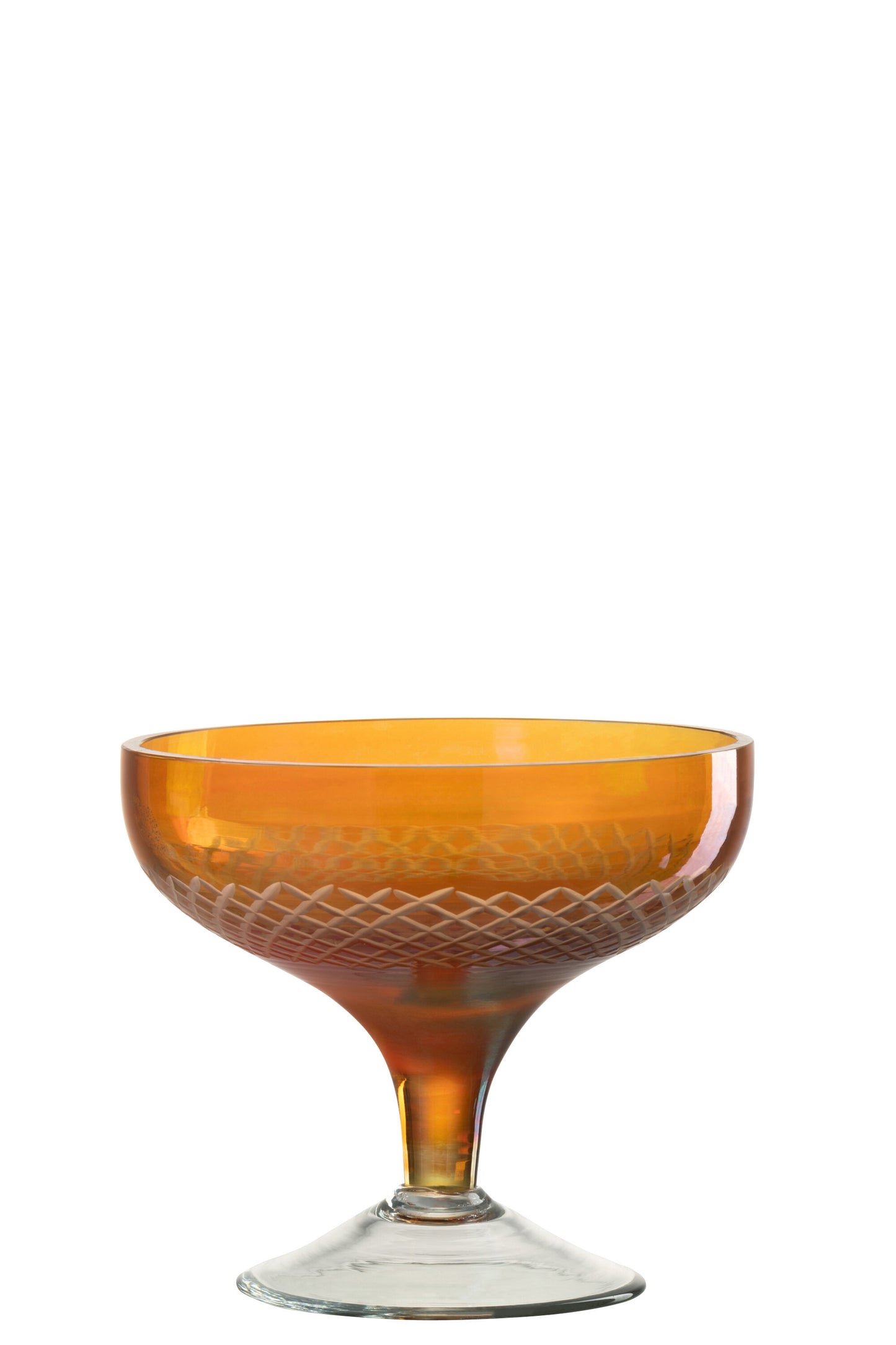 VERTIGE Coupe verre sur pieds orange rouille