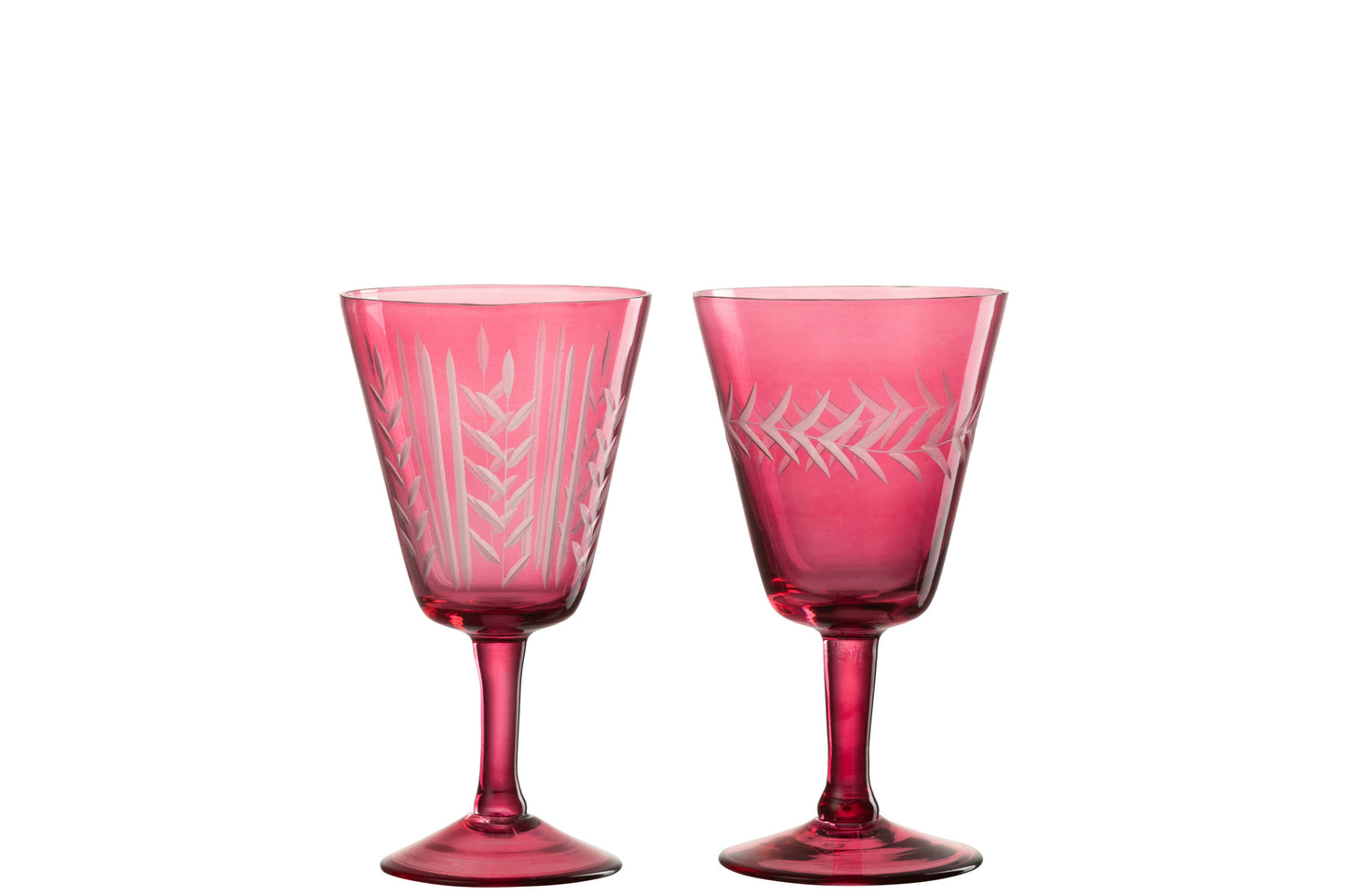 VERTIGE 2 Verres sur pieds rose fuchsia