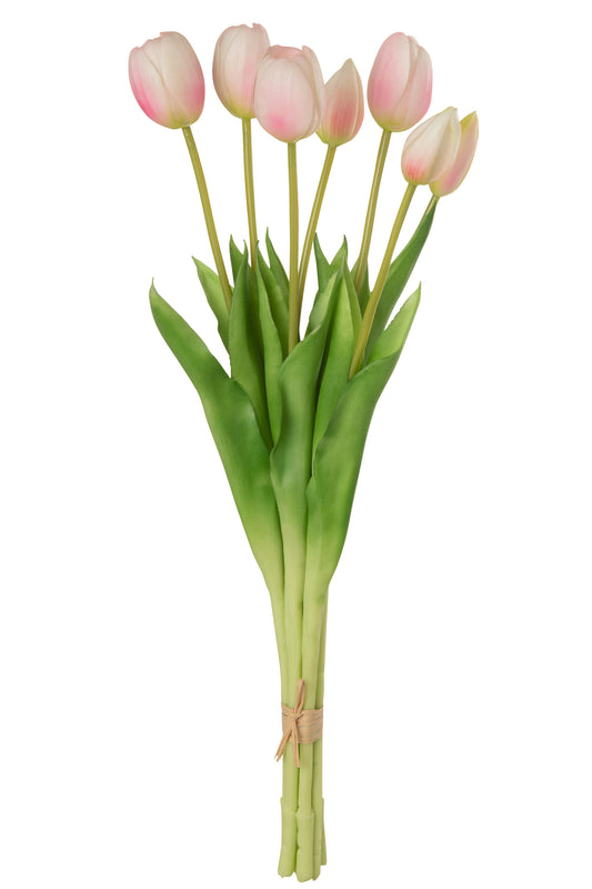 TULIPES - Bouquet 7 pieces rose pale large