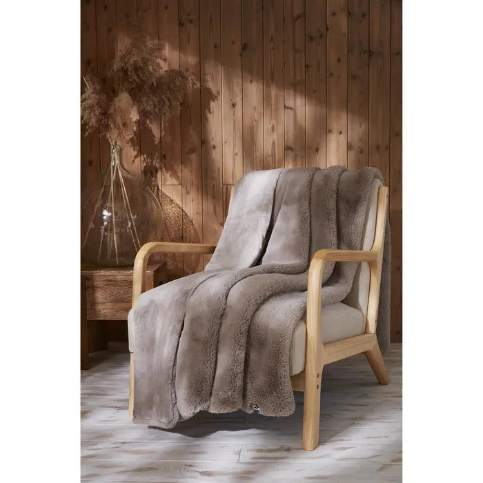 SWEN PLAID fausse fourrure 140x200 Loutre