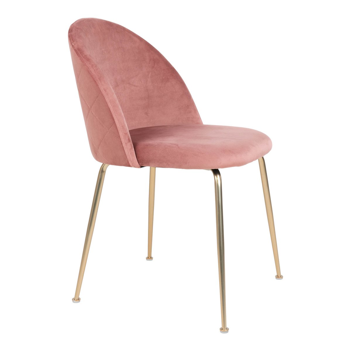 GENEVE - Chaise de salle à manger Rose/Laiton - lot de 2