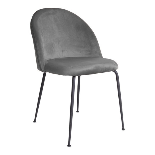 GENEVE - Chaise de salle à manger Gris/Noir - lot de 2