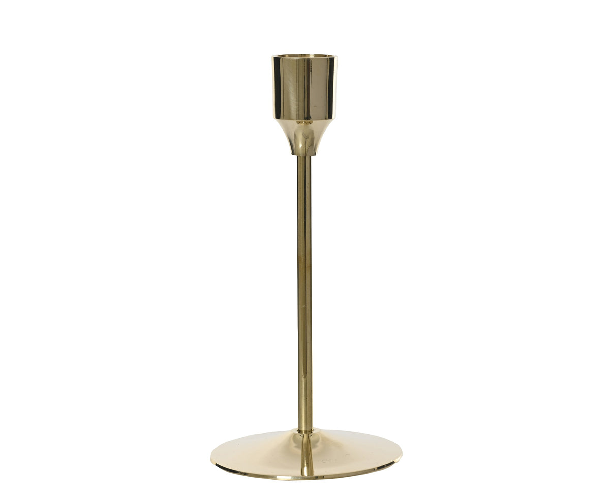 BOUGEOIR Laiton doré H18 cm