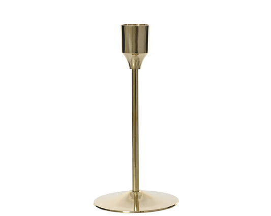 BOUGEOIR Laiton doré H18 cm