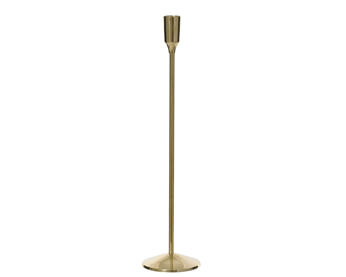 BOUGEOIR Laiton doré H38 cm