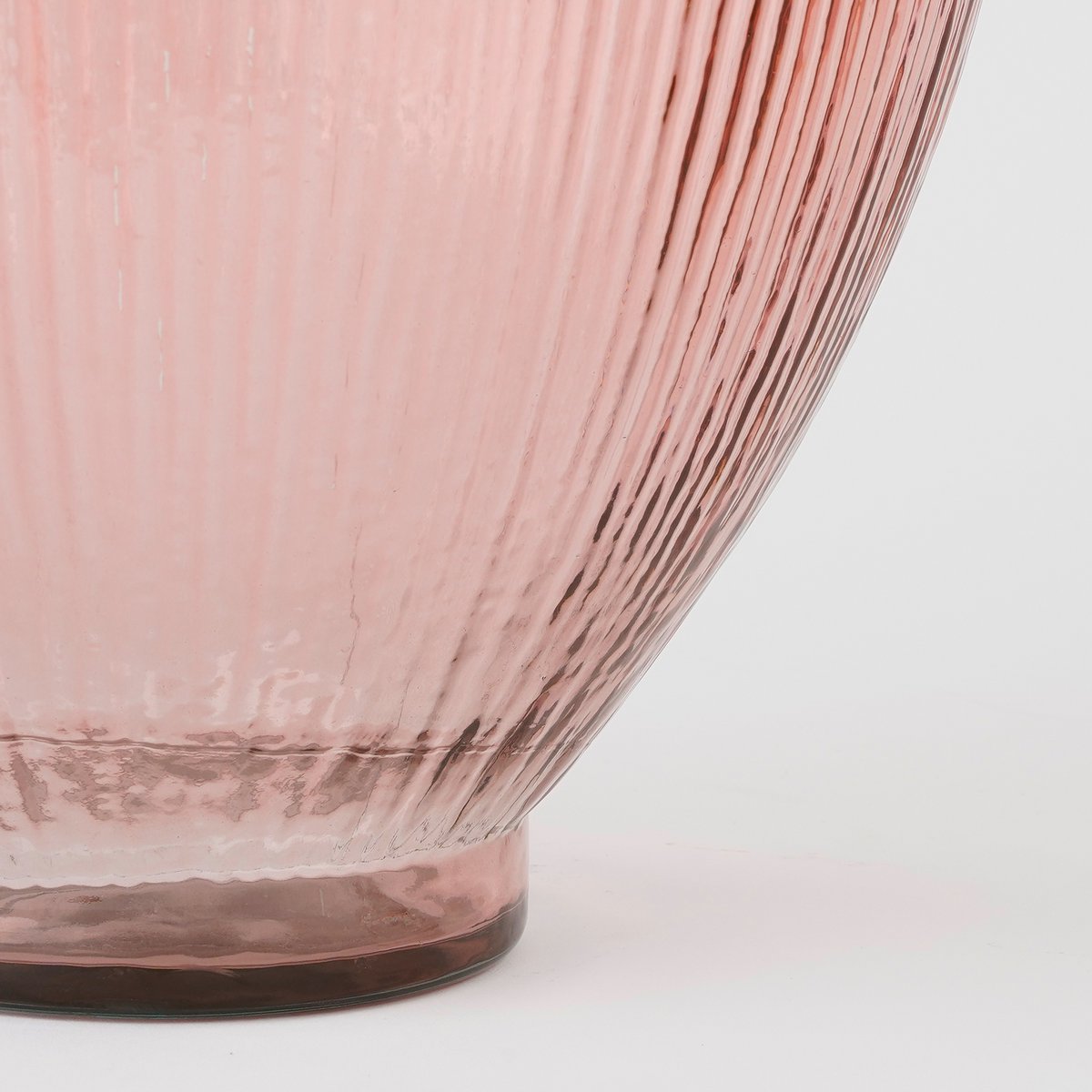 FIRENZA Vase Bouteille - H59 x Ø29 cm - Verre recyclé - Rose Clair