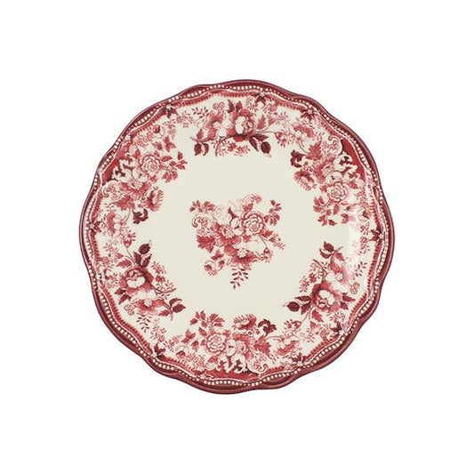 FAUSTINE Assiette à dessert 20,5cm en porcelaine rose