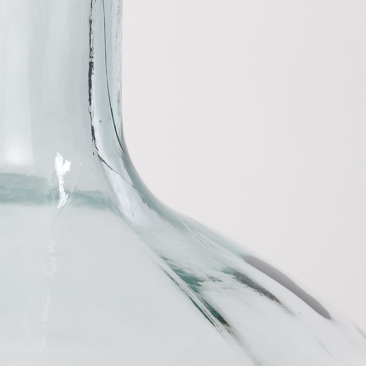 KYARA -Vase Bouteille - H46 x Ø38 cm - Verre recyclé - Transparent