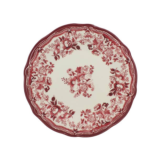 FAUSTINE Assiette plate 26cm en porcelaine rose