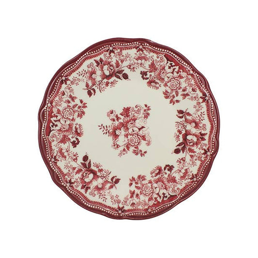 FAUSTINE Assiette plate 26cm en porcelaine rose