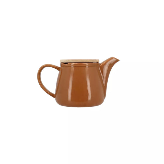 ANNA Théière grès noisette 500 ml couvercle bambou