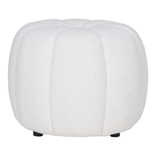 PASLAY -  Pouf blanc cassé H 38 cm