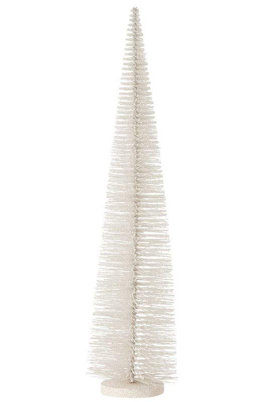 Sapin géant de Noël paillettes blanc - H 61 cm