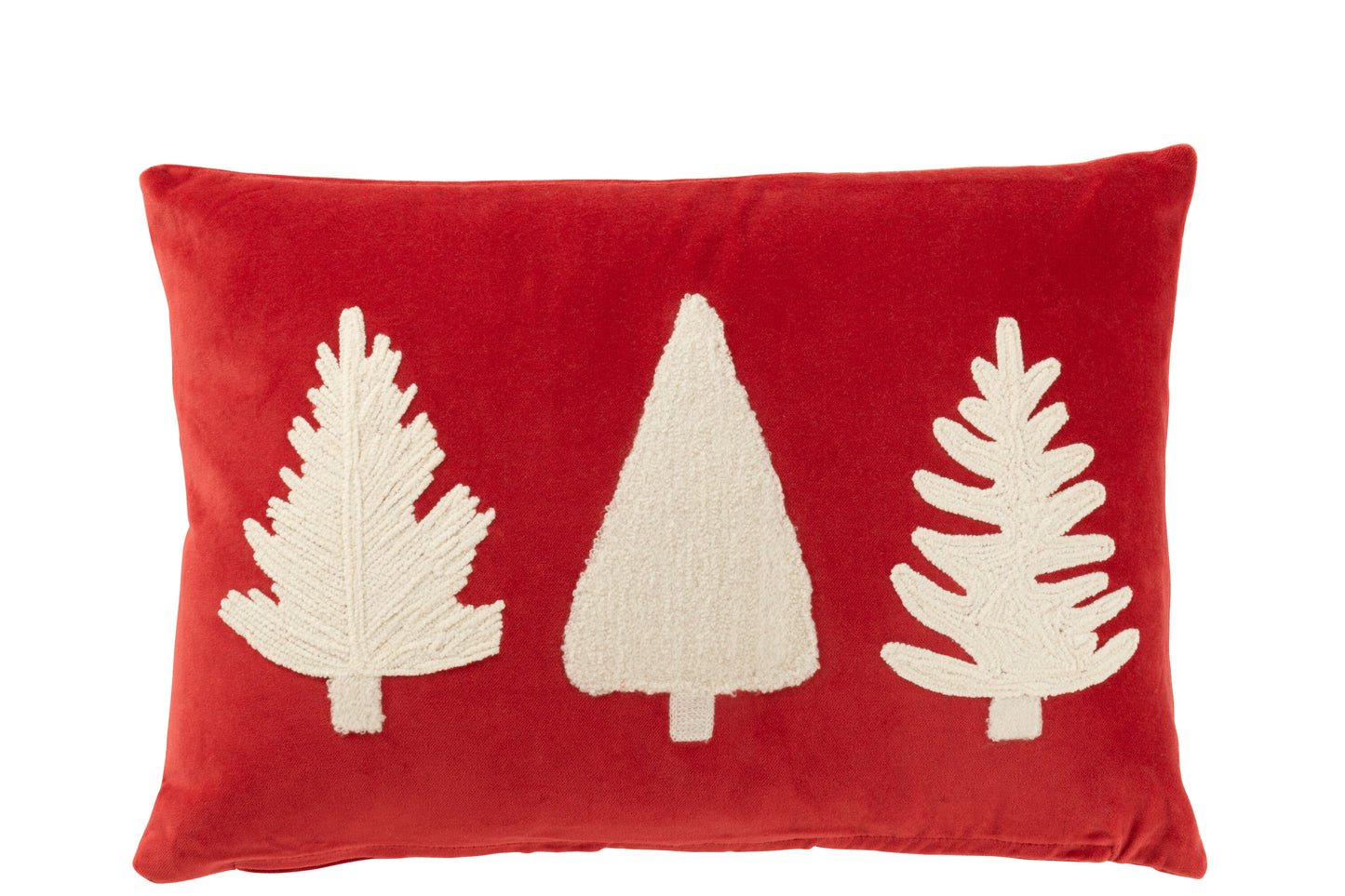 3 SAPINS - Coussin velours rouge  30 x 45 cm