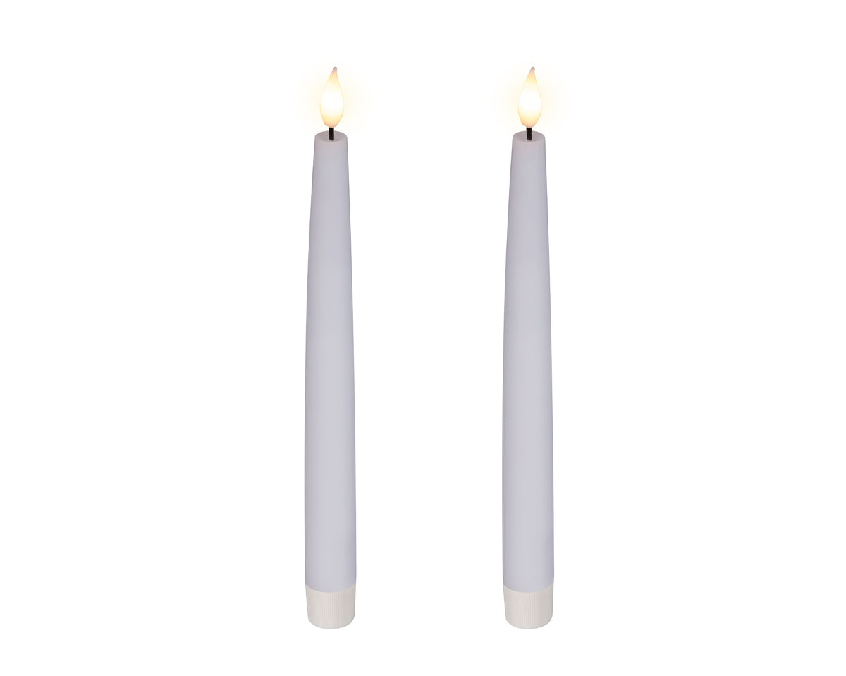 LED bougies de table à mèche réaliste cire blanc