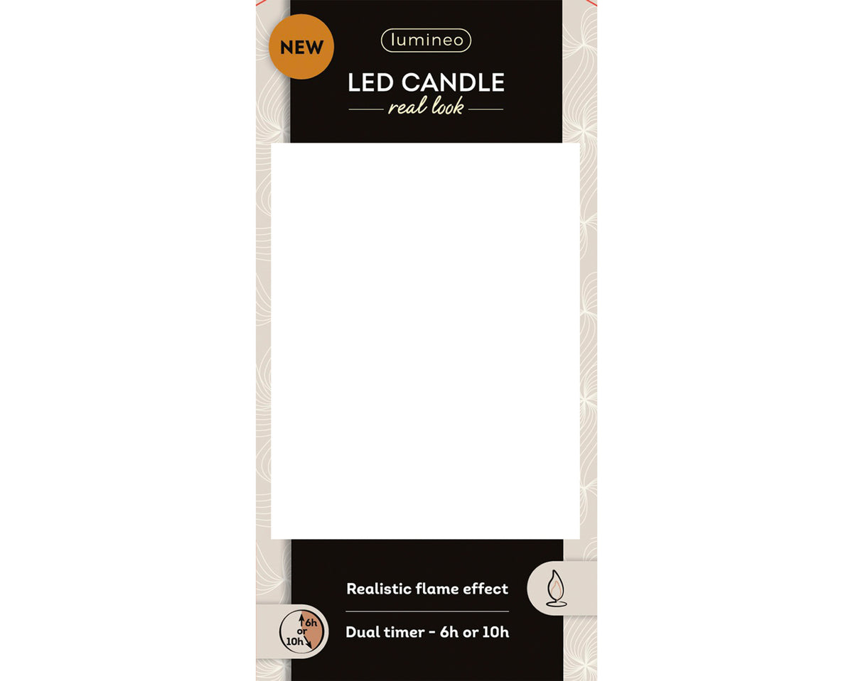 BOUGIE PILIER LED Crème cire creux sur le dessus effet flamme intérieur
