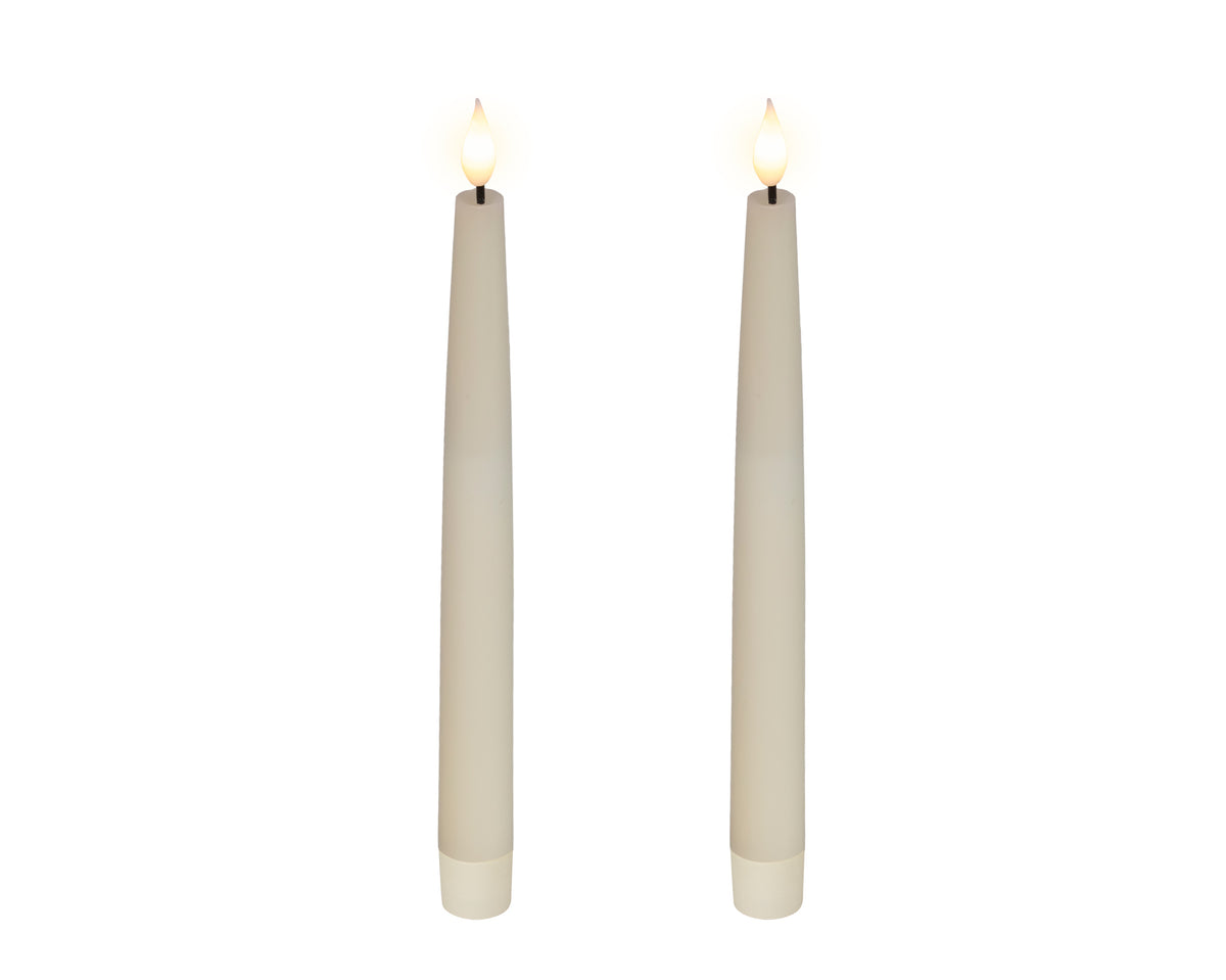LED bougies de table à mèche réaliste cire crème