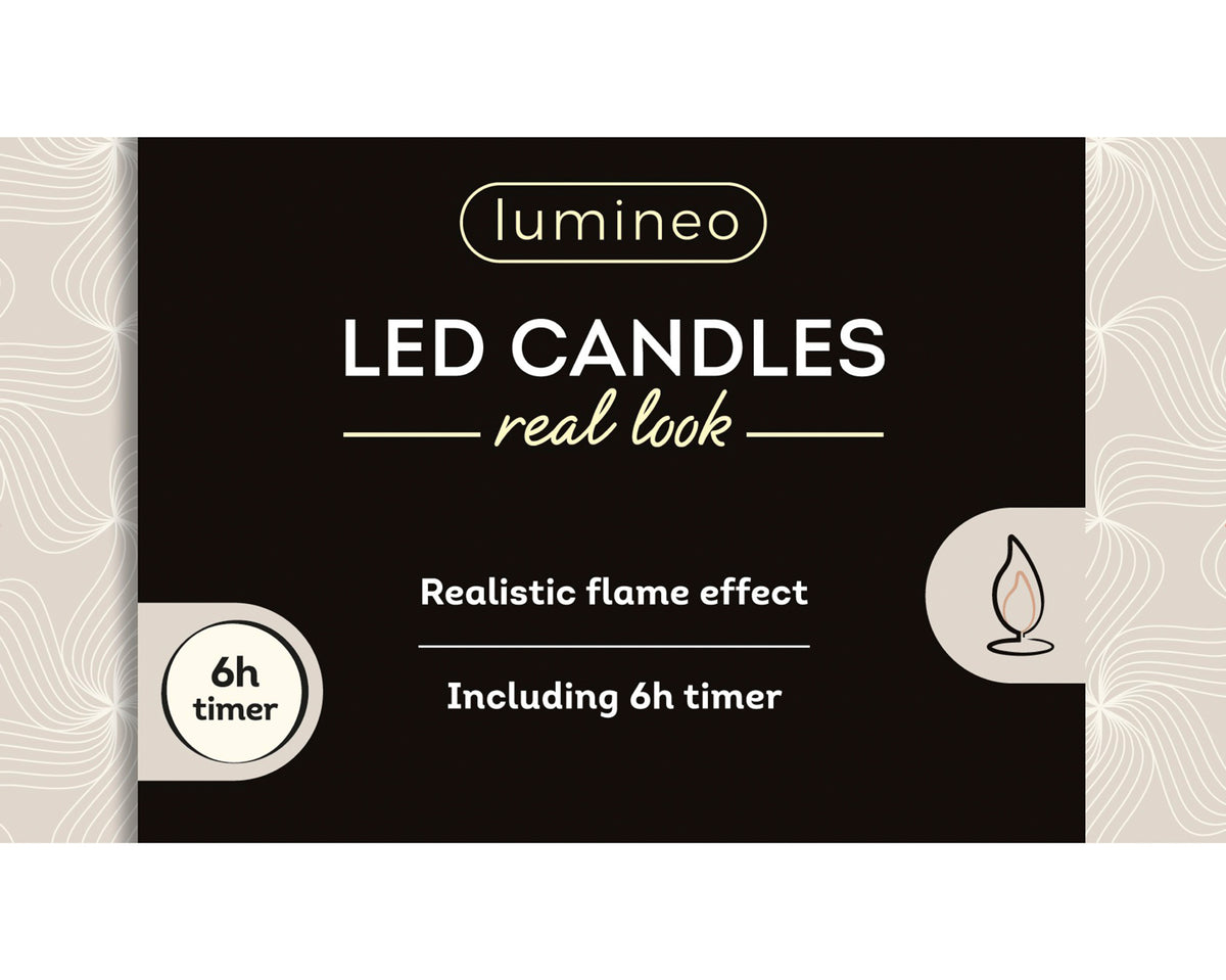 LED bougies de table à mèche réaliste cire crème