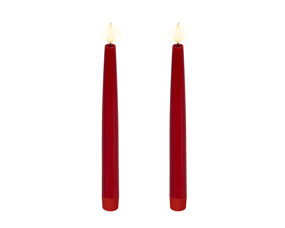 LED bougies de table à mèche réaliste cire rouge