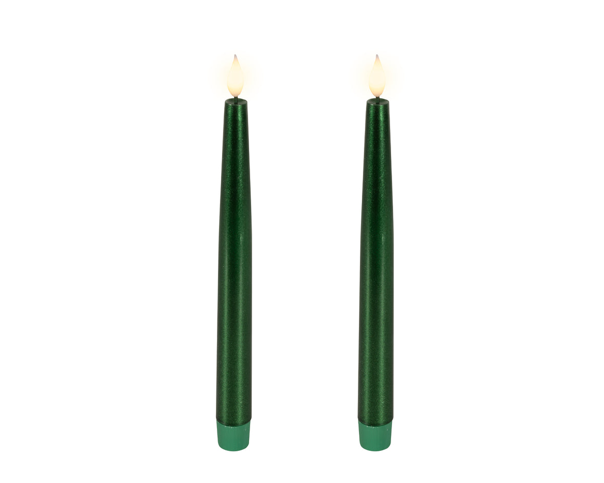 LED bougies de table à mèche réaliste cire vert