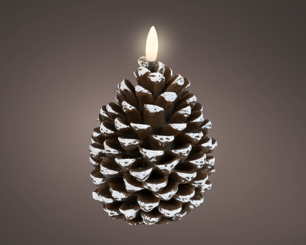 POMME DE PIN LED marron blanc intérieur