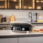 GRIL SMEG Multifonction 2000W noir